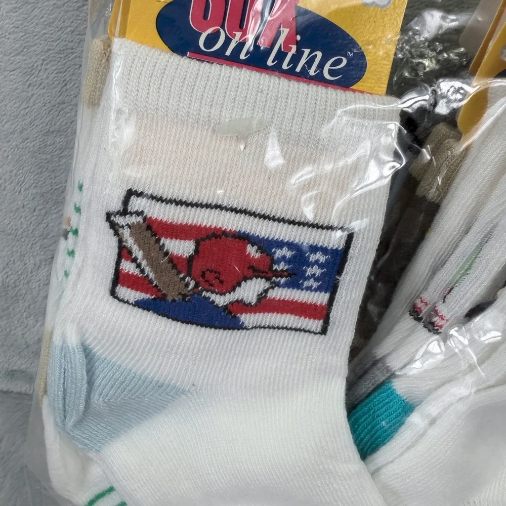 Sox On Line Kids Novelty Crew Socks Lot Baseball Giraffe Bear Multi Color 325R